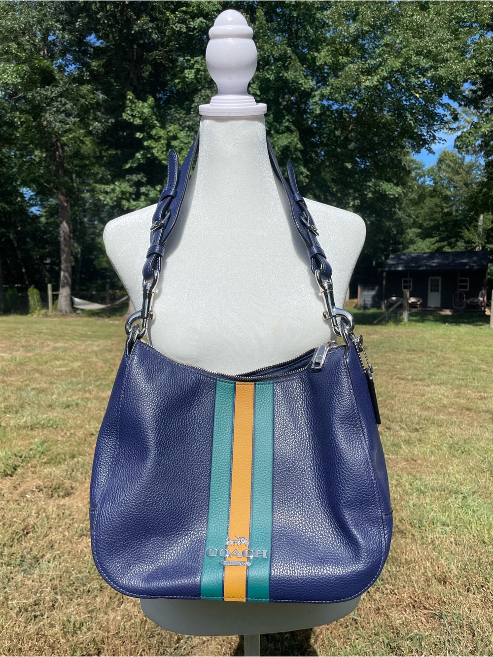 Coach Jes Hobo bag navy leather
